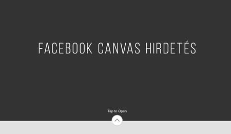 Facebook canvas hirdetés